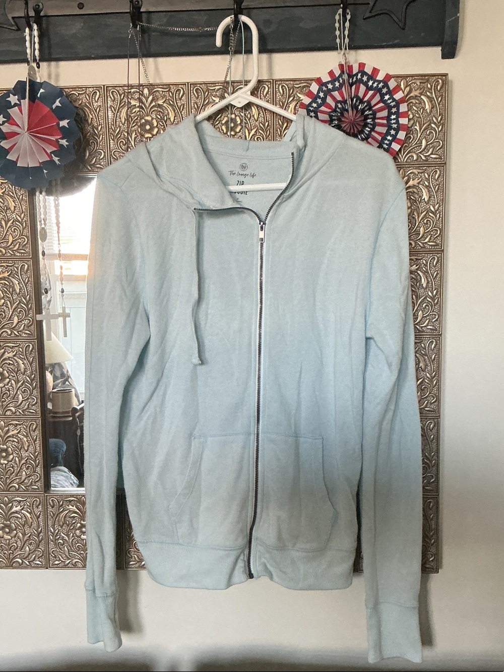 SO Woman’s Light Blue Zip-Up Hoodie Sweater